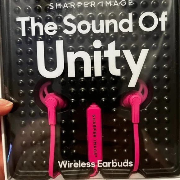 W ireless Earbuds Bright Pink Bluetooth 5.1 with Mic Sharper Image W (e/x) (NEW) - Picture 2 of 8